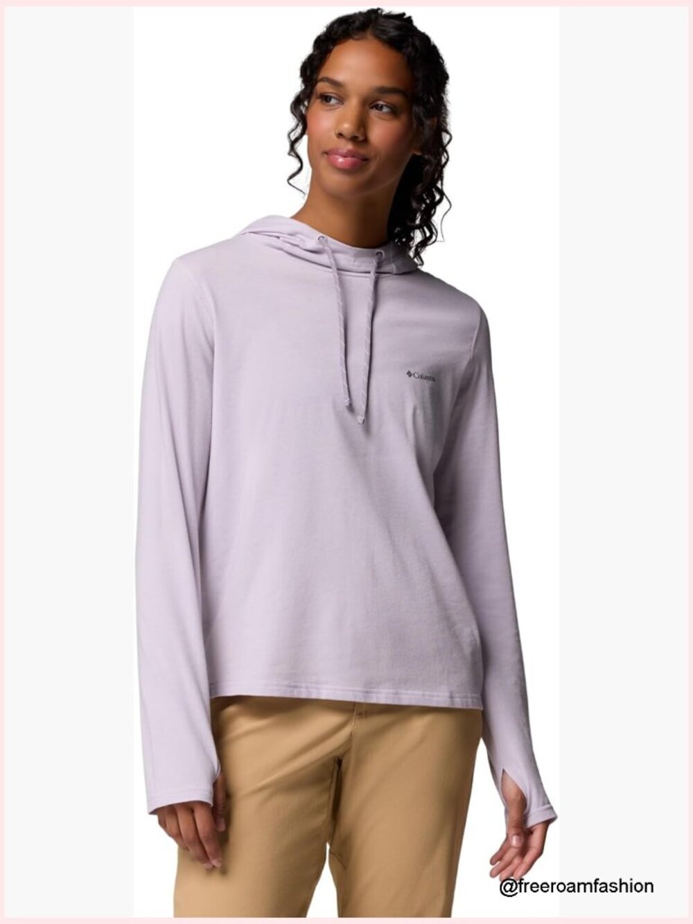 Sun Protection Hoodie with Thumb Holes, UPF 50+, Moisture-Wicking, Long Sleeve